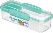 [Sistema] Snack Attack TO GO Food Storage Container | Snack Box with Compartments | 410 ml | BPA-Free | Assorted Colours (Not Selectable) | 1 Count