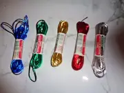 Metallic Elastic Cord by StretchRit USA in 5 Color Silver, Gold, Green, Red Blue