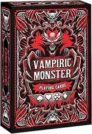 Vampiric Monster Playing Cards Horror Card Deck Board Games for Adults Friends Family Night Holiday Accessories Essentials Fancy Designs with Jokers Waterproof Collection