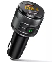 FM Transmitter Bluetooth 5.0 Radio USB MP3 Car Charger Cigarette Lighter