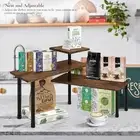 3-Tier Wooden Corner Shelf Kitchen Spice Rack Organiser Home Storage.