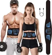 WARDBES Abdominal Muscle Trainer, ABS Training Device, Professional USB Muscle Stimulator, EMS Muscle Stimulation, Electric Abdominal Muscle Trainer, Massager for Women