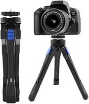 Aluminum Alloy Desktop Tripod - Metal Camera Stand for DSLR, Phone Live Streaming, Selfie & Vlog