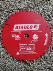 DIABLO 7-1/4 SAW BLADE 40 TEETH D0740 BRAND NEW Finish/Plywood Blade