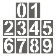 9 Inch Large Plastic Number Stencils, 10 Pcs, Wood, Shop