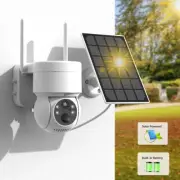 Solar Security Camera 1080P Outdoor Wireless WiFi PTZ IP Surveillance Cam CCTV