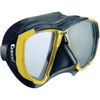 Cressi Big Eyes Scuba Diving Mask, Black Skirt