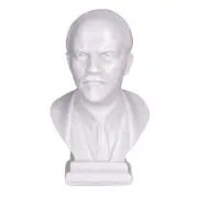 Soviet Russian Leader Vladimir Lenin Marble Bust Statue Sculpture 9.5 cm