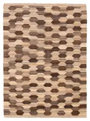 Vintage Hand Woven Carpet 6'0" x 8'2" Traditional Wool Kilim Rug