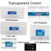 64Pcs Dental Anterior Transparent Crowns Deciduous For Adult/Kids Matrix Veneers