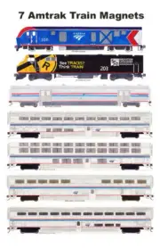 Amtrak Empire Builder 7 magnets by Andy Fletcher