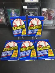 1988 Fleer Baseball Cards Unopened Sealed Wax Packs From Box - 5 Pack Sealed Lot
