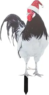 GANAZONO Lawn Art Rooster Stake Acrylic Yard Decor Garden Chicken Sign Outdoor Christmas Ornament