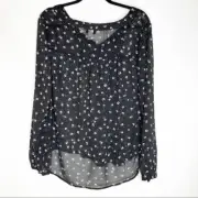 Torrid | Black Chiffon Floral Blouse