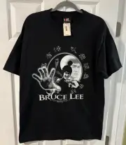 Vintage Bruce Lee T Shirt Men's Giant Y2K Tag Fighting Pose Martial Arts Pose L