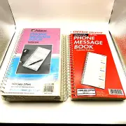 2 Adams Phone Message Books 2 PART CARBONLESS & 1 Office Depot Message Book NEW