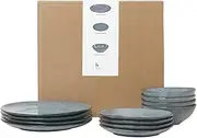 Broste Copenhagen 80019745 12-Piece Stoneware Dinner Set