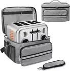 Toaster Cover with Base for 4 Slice Wide Slot, with Divider Compatible 2 Slice T