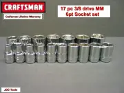 CRAFTSMAN 3/8 Drive 17 pc MM Socket Set 6-22MM 6pt 16 15 S
