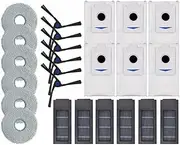 [JOYSOG] Vacuum Cleaner Replacement Accessories Kit for Ecovacs X2 X2pro Dust Collector Bags/Side Brush/Mop Pad/Filter (6*Side Brush+6*Filter+6*Dust Bags+6*Mop Pad)