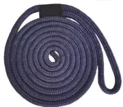 5/8" x 25' Double Braid Nylon Dock Lines - Navy - Made in USA