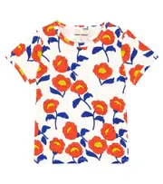 [Mini Rodini] Mini Rodini Flowers cotton jersey T-shirt M 6/9 red