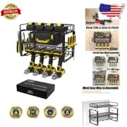 Heavy-Duty Power Tool Organizer & Wall Mount Rack - 3 Layers for Maximum Storage