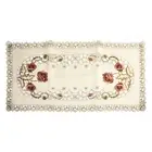Embroidered Lace Tablecloth Oval Floral Table Mat Kitchen Home Dining Decoration