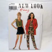 New Look Sewing Pattern 6200 Size 6 to 16 Jacket Vest Pant Shorts Uncut FF