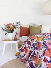 Kantha Quilt Indian Quilt Block Print Quilt Bedspread Bohemian Boho Cotton Throw Quilt Handmade Blanket Doona King Size 066