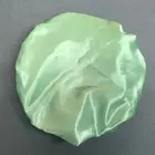 Satin Waterproof Shower Cap Light Mint Green Elastic Band Bath Bathing Bathroom