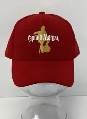 Captain Morgan Spiced Rum Promo Red Strap Back Hat / Cap - NWT