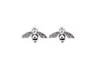 Stainless Steel & Crystals Bumble Bee Post Earrings 38