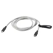 RUNDHULT USB-C to USB-C, black/white, 1.5 m/100 W