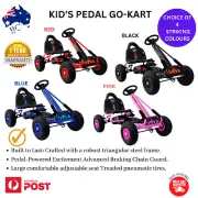 Kids Pedal Powered Go Kart Racing Cart Ride On Rigo Childrens Toys Retro Buggy