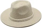 [BABESA] Straw Cowboy Hat,Out Beach Hat,Woven Sun Hat,Summer Sun Hats New Summer Men's and Women's Unisex Sunshade Straw Hat Fashion Sunscreen and UV Resistant Straw Hat Panama Hat (Color : Pink) (Color : Lig