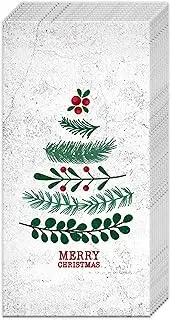 IHR Ideal Home Range Pocket Tissues 4-Ply Facial Tissue Pack, 10-Count, Christmas Tree, 1-Pack Only