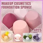 Set of 4 Makeup Foundation Blender Sponges Beauty Cosmetic Blending Puffs Egg AU
