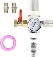 Respicefinem Auto Drain Air Line Filter 1/2in NPT Inlet Air Compressor Filter With 150PSI Pressure And Valve Switch Efficiently Captures Water Vapor And Dust Ensures Optimal