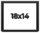 18x14 Shadow Box Frame Black | 2 Inches Deep Real Wood Contemporary Shadowbox Di