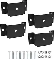 Generic 4Pcs Trailer Stake Pocket Brackets Heavy Duty Professional for 2'' x 4'' Lumber Multifunctional for Flat Bed RV Travel