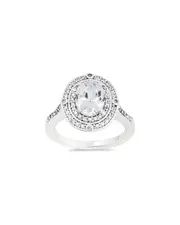 Sterling Forever Silver CZ Cohen Ring