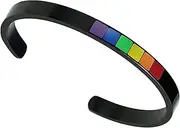 [kowaku] Stainless Steel Rainbow Pride Gay & Lesbian LGBT Bracelet