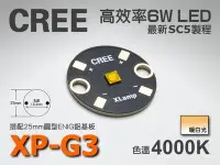 在飛比找Yahoo!奇摩拍賣優惠-EHE】CREE XP-G3 S4 暖白4000K 6W高功
