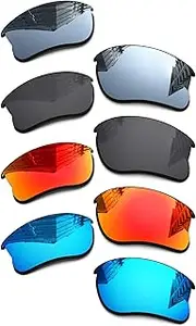 [LenzReborn] 1.6MM Polarized Replacement Lenses for Oakley Flak Jacket XLJ Sunglasses, UV Protection, Dark Mirror Lens, Repair Parts&Kit