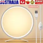 Dimmable Circle Ring Bedside Desk Table Lamp Bedroom Night Light Study Office