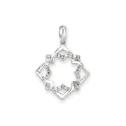 14K White Gold u0026 Real Diamond Pendant
