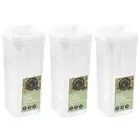 3x Lemon & Lime 24.5cm/1.6L Flip Lock Clear Container Food Storer Square Storage
