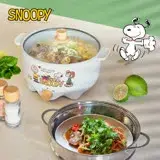 在飛比找遠傳friDay購物精選優惠-【SNOOPY 史努比】吃貨系列-S22不沾電湯鍋3L+M2