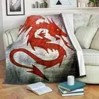 Dragon Fantasy Blanket Throw Fleece Cozy Couch Sofa Plush Adult Kid Bedding Gift